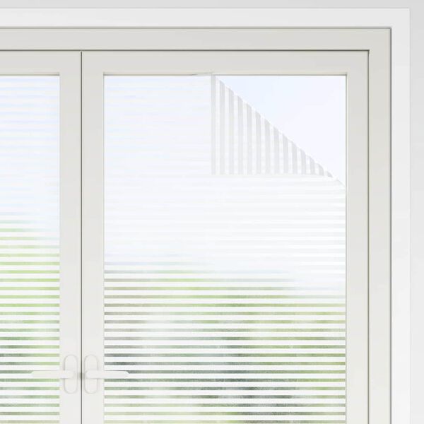 vidaXL Window Film Frosted Stripes Design 0.9x5 m PVC