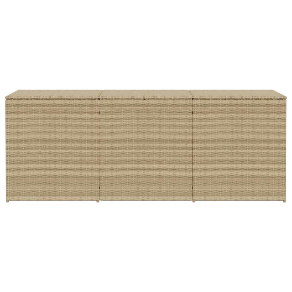 vidaXL Garden Storage Box Mix Beige 984L Poly Rattan