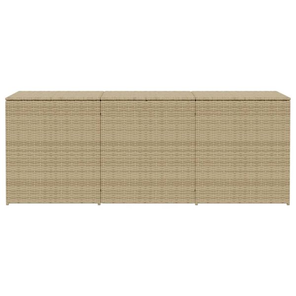 vidaXL Garden Storage Box Mix Beige 984L Poly Rattan