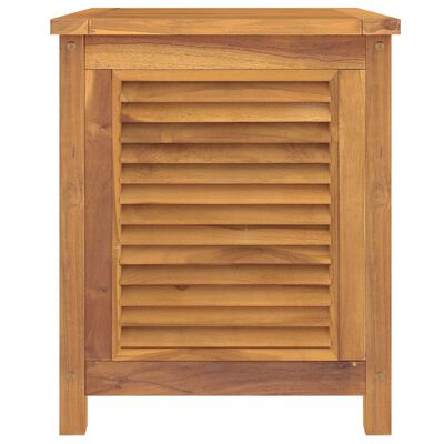 vidaXL Garden Storage Box with Bag 60x50x58 cm Solid Wood Teak