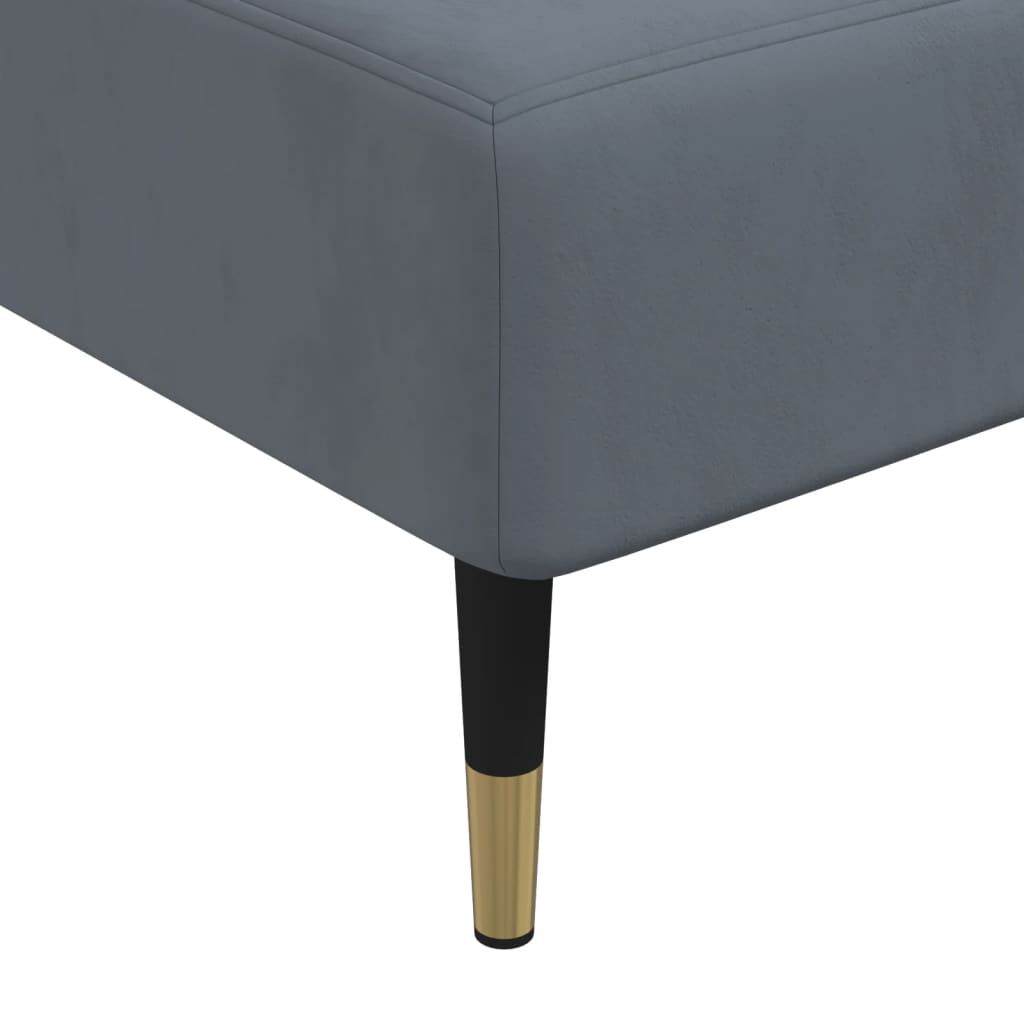vidaXL Chaise Longue Dark Grey Velvet