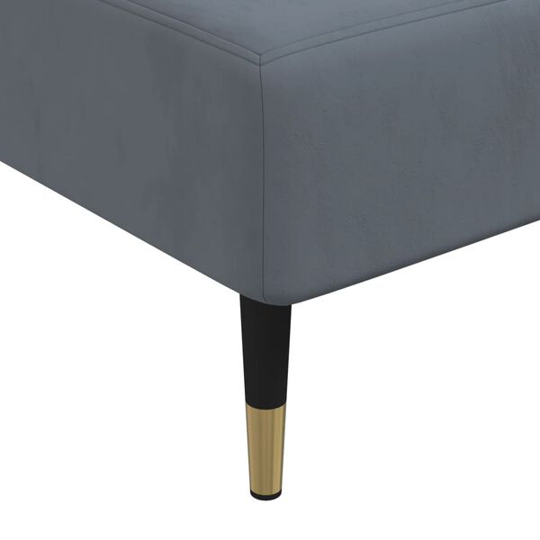 vidaXL Chaise Longue Dark Grey Velvet