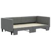 vidaXL Daybed with Trundle without Mattress Dark Grey 100x190 cm