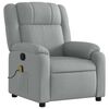 vidaXL Massage Recliner Chair Light Grey Fabric