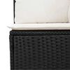 vidaXL 7 Piece Garden Sofa Set with Cushions Black Poly Rattan