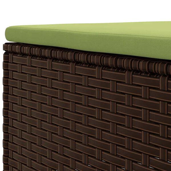 vidaXL 8 Piece Garden Lounge Set with Cushions Brown Poly Rattan