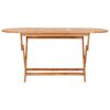 vidaXL 7 Piece Folding Outdoor Dining Set Solid Teak Wood