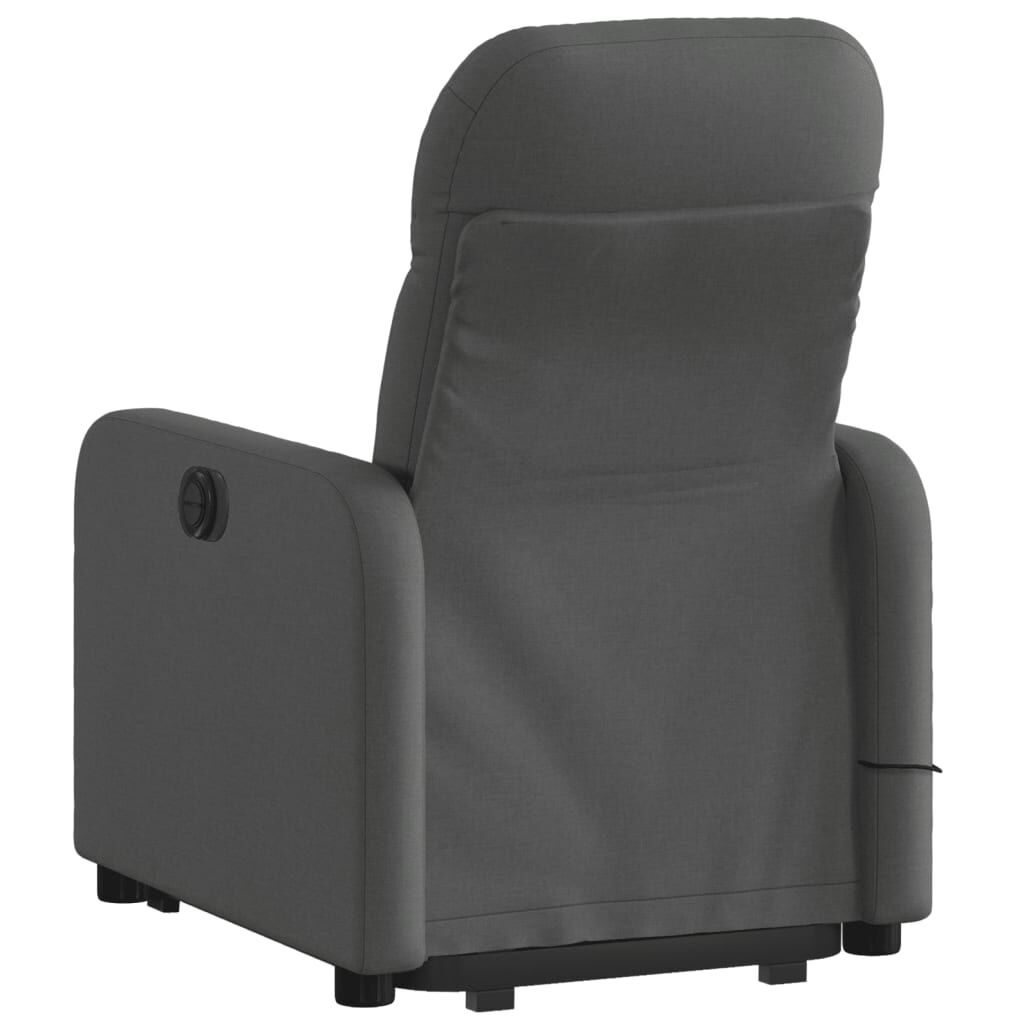 vidaXL Electric Stand up Massage Recliner Chair Dark Grey Fabric