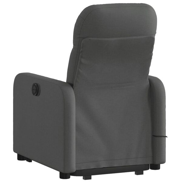 vidaXL Electric Stand up Massage Recliner Chair Dark Grey Fabric