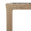 vidaXL 7 Piece Garden Bistro Set with Cushions Beige Poly Rattan