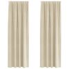 vidaXL Blackout Curtains 2 pcs Cream 140 x 225 cm Velvet