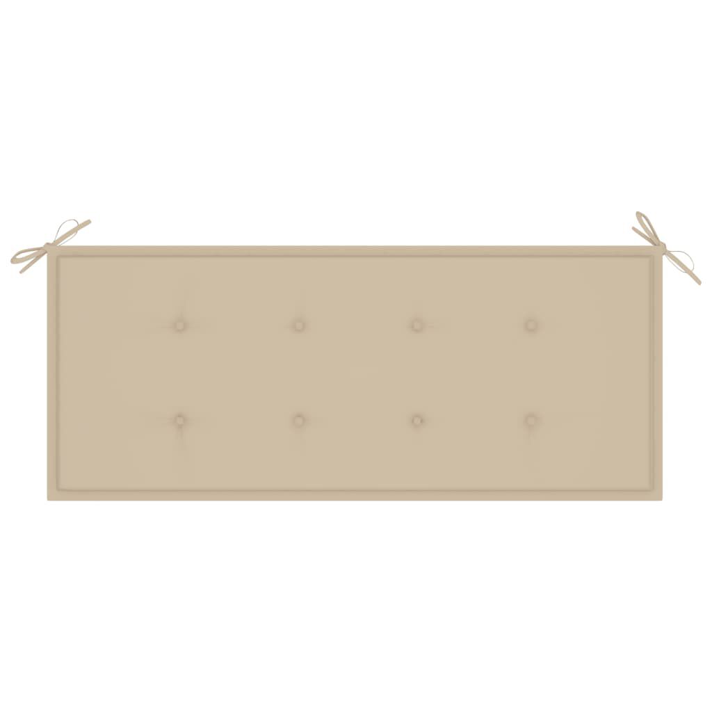 vidaXL Garden Bench with Cushion 120 cm Solid Acacia Wood