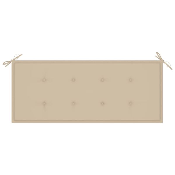 vidaXL Garden Bench with Cushion 120 cm Solid Acacia Wood
