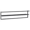 vidaXL Towel Rack Black 95x25x22 cm Iron