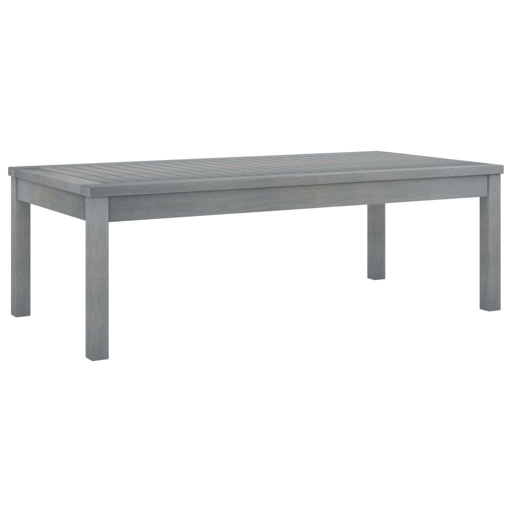 vidaXL 3 Piece Garden Lounge Set with Cushion Solid Acacia Wood Grey