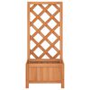vidaXL Planter with Trellis Brown Solid Wood Fir