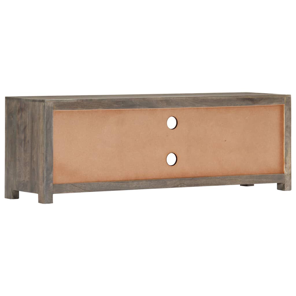 vidaXL TV Cabinet Grey 120x30x40 cm Solid Mango Wood