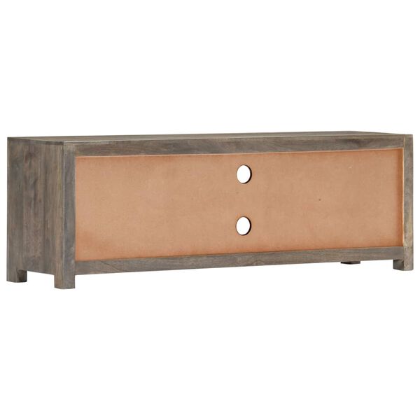 vidaXL TV Cabinet Grey 120x30x40 cm Solid Mango Wood