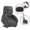 vidaXL Stand up Massage Recliner Chair Grey Faux Leather