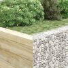vidaXL Trapezium Gabion Raised Bed Galvanised Steel 150x20x100 cm