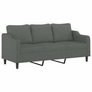 vidaXL 3-Seater Sofa Dark Grey 180 cm Fabric