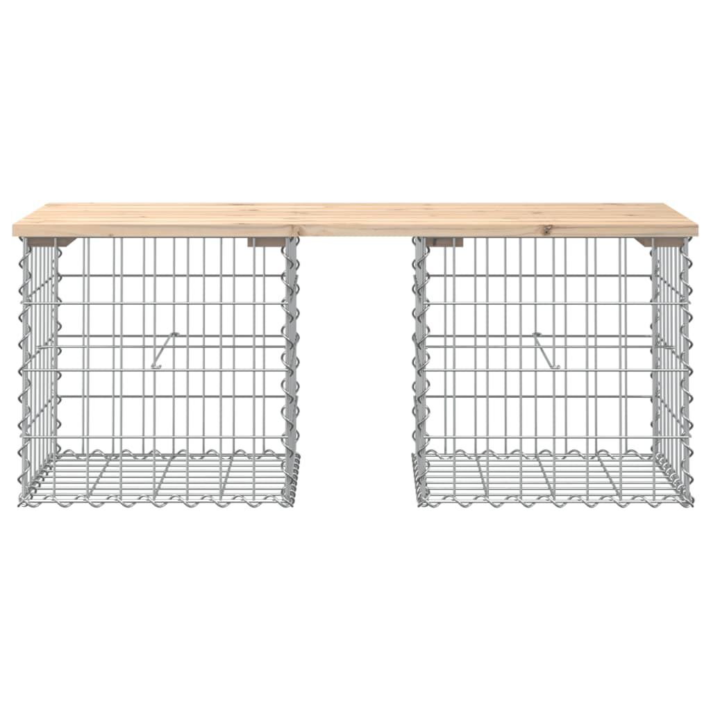 vidaXL Garden Bench Gabion Design 103x44x42 cm Solid Wood Pine