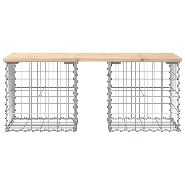 vidaXL Garden Bench Gabion Design 103x44x42 cm Solid Wood Pine