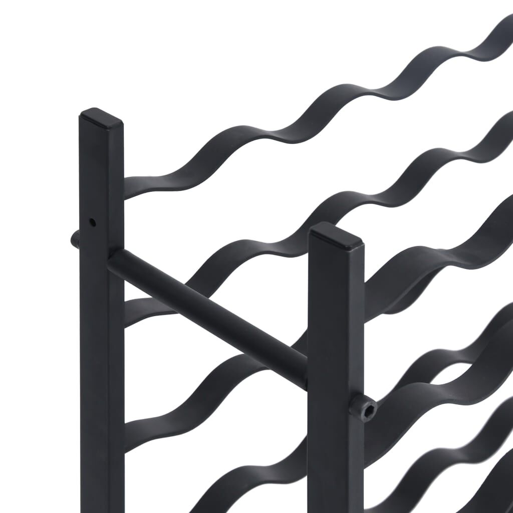 vidaXL Wine Rack for 36 Bottles Black Iron