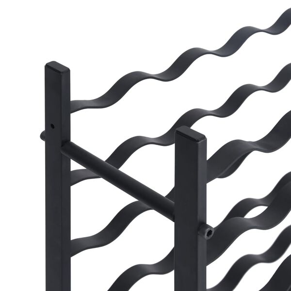 vidaXL Wine Rack for 36 Bottles Black Iron