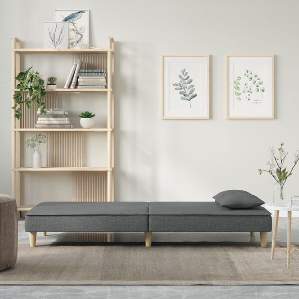 vidaXL Sofa Bed Dark Grey Fabric