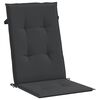vidaXL Garden Highback Chair Cushions 2 pcs Black 120x50x3 cm Fabric