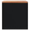 vidaXL Garden Storage Box Black 110x50x54 cm Poly Rattan Acacia Wood