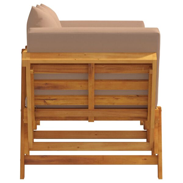 vidaXL Garden Bench with Cushions 2-in-1 Solid Wood Acacia