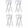 vidaXL Bar Tables 4 pcs with MDF Tabletop White