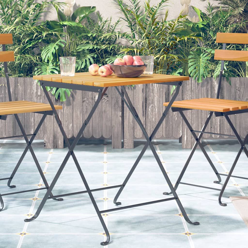 vidaXL Bistro Table 55x54x71 cm Solid Acacia Wood
