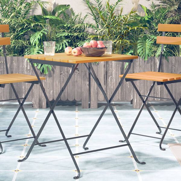 vidaXL Bistro Table 55x54x71 cm Solid Acacia Wood