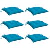 vidaXL Chair Cushions 6 pcs Light Blue 40x40x7 cm Oxford Fabric