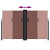 vidaXL Retractable Side Awning Brown 160x600 cm