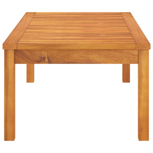 vidaXL 3 Piece Garden Lounge Set with Cream Cushion Solid Acacia Wood