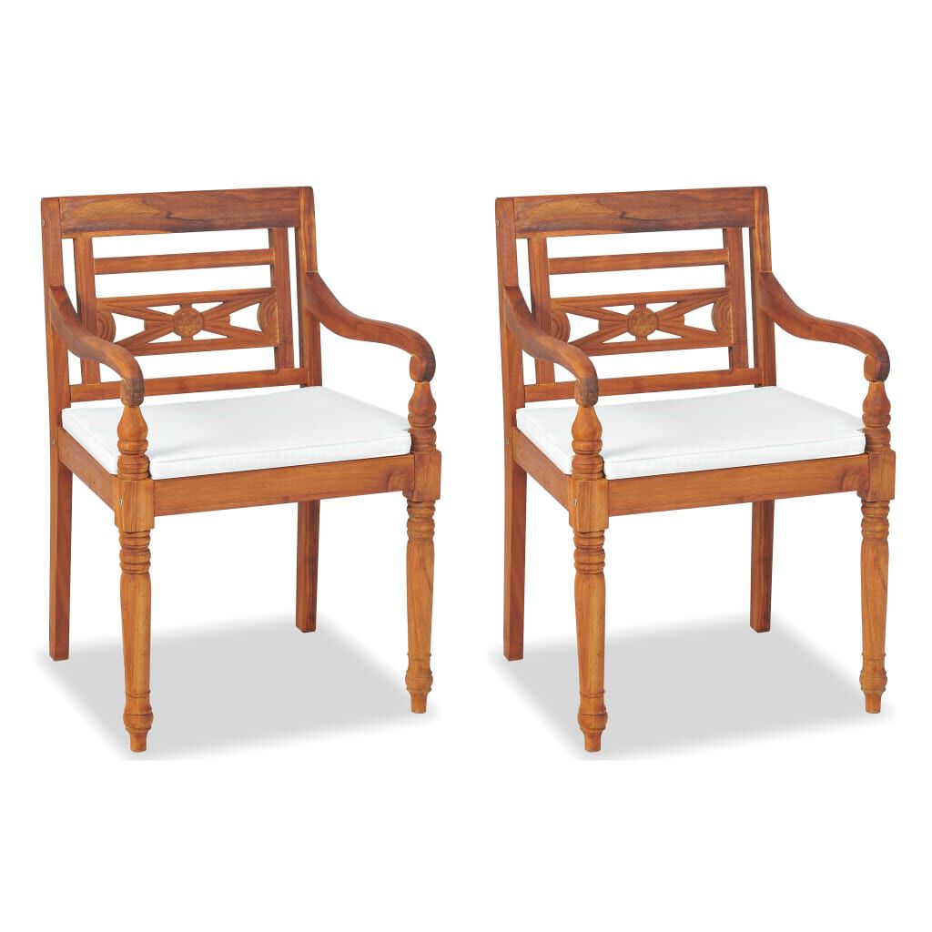 vidaXL 4 Piece Outdoor Lounge Set with Cushions Solid Teak Wood