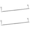 vidaXL Curtain Rails 2 pcs White and Silver 40-60 cm Aluminium