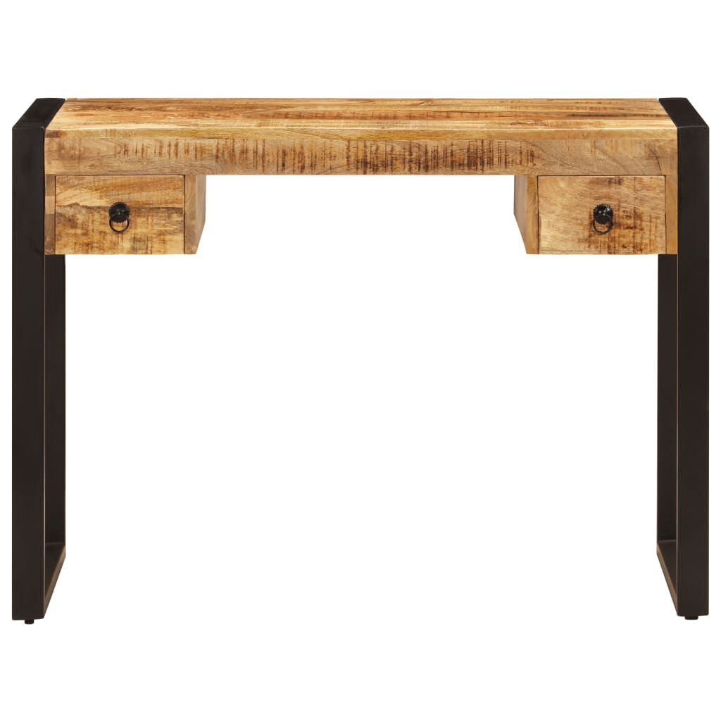 vidaXL Desk with 2 Drawers 110x50x77 cm Solid Mango Wood