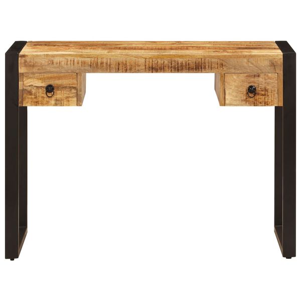 vidaXL Desk with 2 Drawers 110x50x77 cm Solid Mango Wood