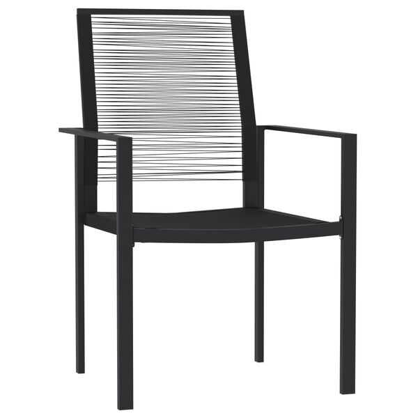 vidaXL 3 Piece Garden Dining Set Black