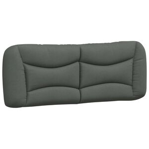 vidaXL Headboard Cushion "Hvar" Dark Grey 137 cm Double Fabric