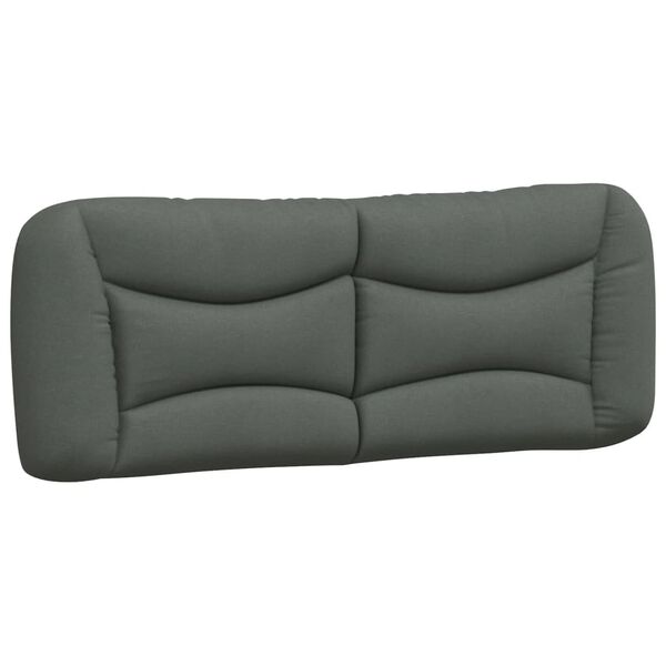 vidaXL Headboard Cushion "Hvar" Dark Grey 137 cm Double Fabric