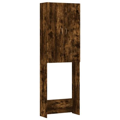 vidaXL Washing Machine Cabinet Smoked Oak 64x25.5x190 cm