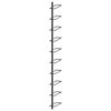 vidaXL Wall-mounted Wine Rack for 10 Bottles Black Metal