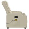 vidaXL Massage Recliner Chair Cream Faux Leather