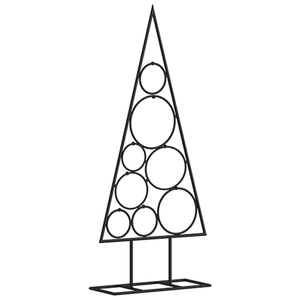 vidaXL Metal Christmas Tree for Decoration Black 60 cm